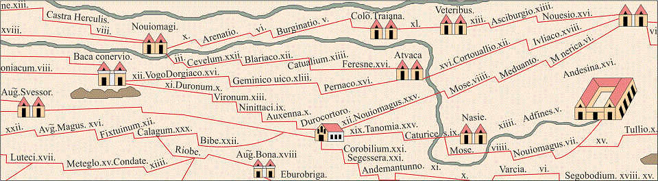 fragment Peutinger-kaart